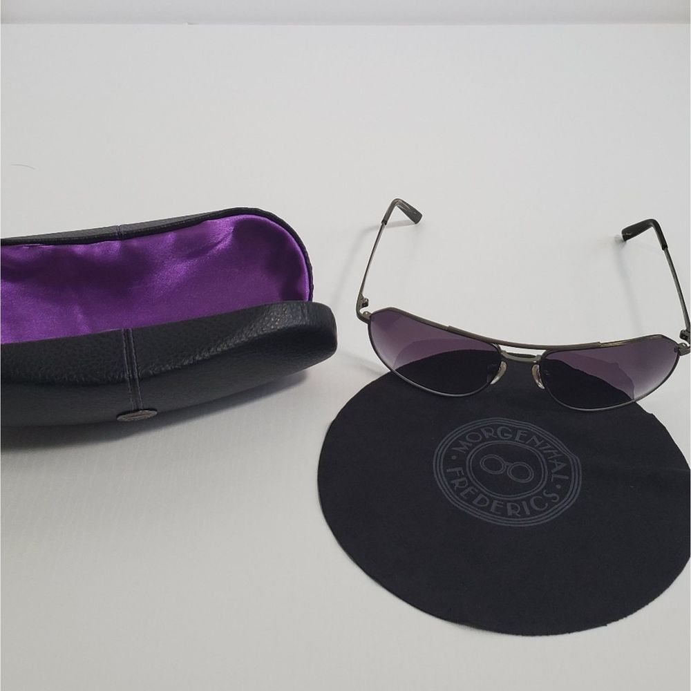 Morgenthal Frederics Titanium Aviator Sunglasses - Picture 2 of 7